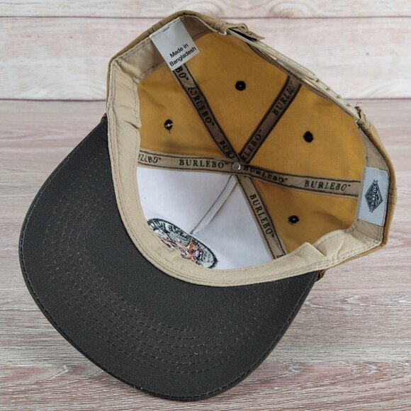 NEW Burlebo Snapback Hat Men's Rope Waxed Canvas‎ Patch Fishing Hat Adjustable - Picture 7 of 7